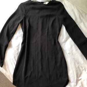 Black Long Sleeved Shift Dress